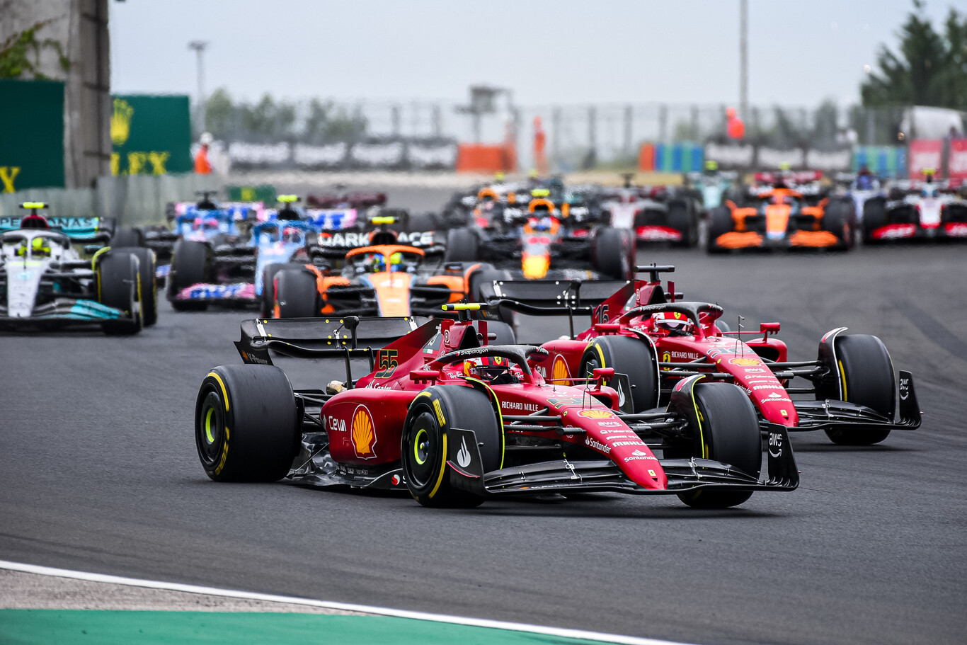 primera curva en una carrera